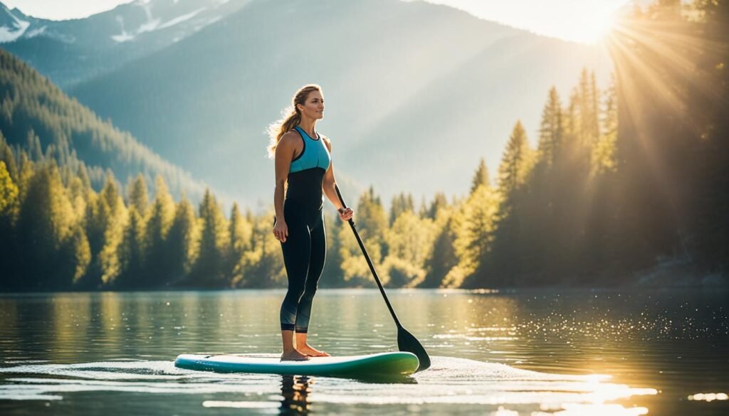 paddleboarding