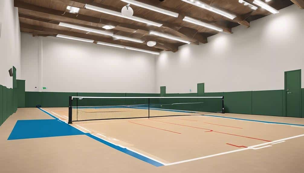 indoor pickleball courts offered