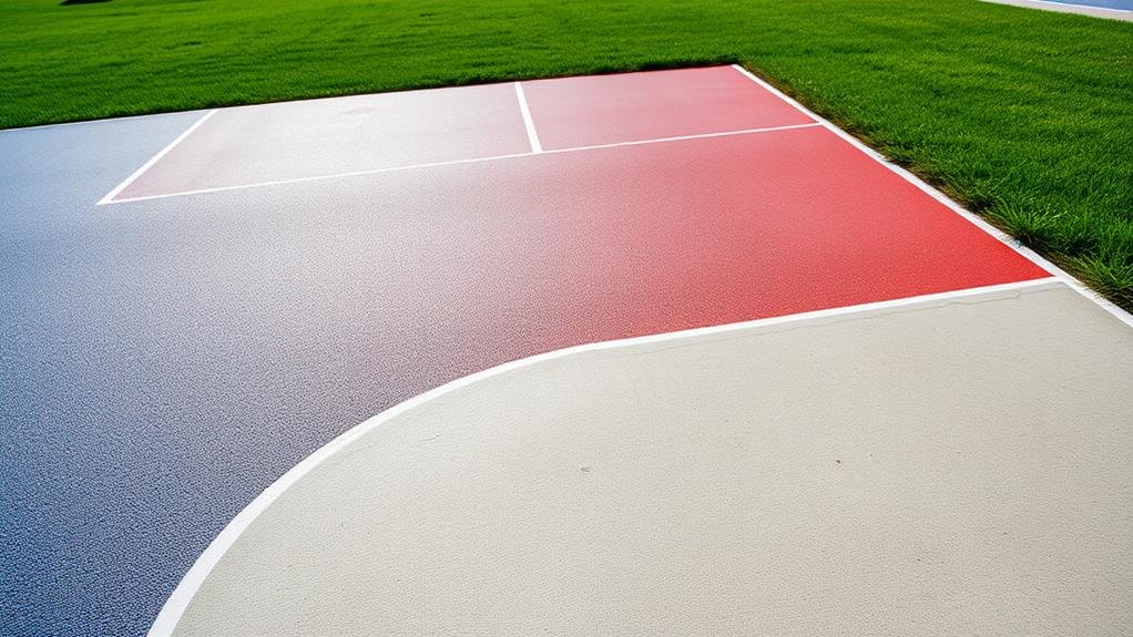 tennis court construction materials